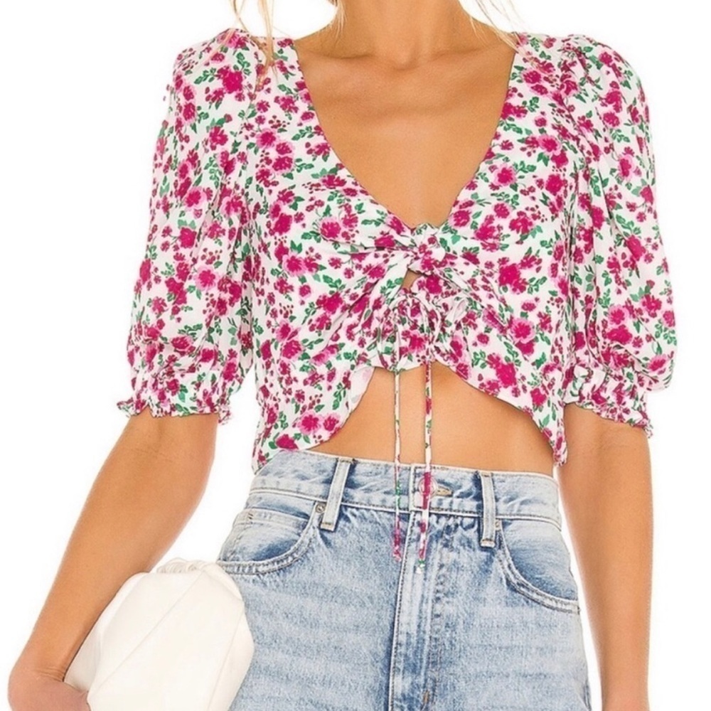 For Love Lemons Petal Floral Blouse size M